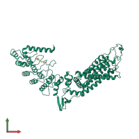 PDB entry 5iwk coloured by chain, front view.
