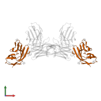 Leukocyte surface antigen CD47 in PDB entry 5iwl, assembly 1, front view.