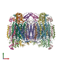 PDB entry 5iy5 coloured by chain, front view.