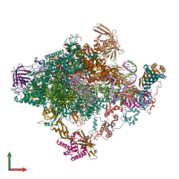 PDB entry 5iyd coloured by chain, front view.