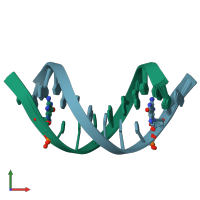 PDB entry 5izp coloured by chain, ensemble of 15 models, front view.