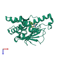 PDB entry 5j20 coloured by chain, top view.