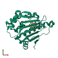 PDB entry 5j2x coloured by chain, front view.