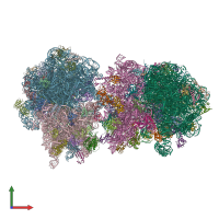 PDB entry 5j3c coloured by chain, front view.