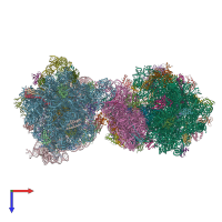 PDB entry 5j3c coloured by chain, top view.