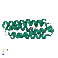 PDB entry 5j5k coloured by chain, top view.