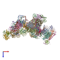 PDB entry 5j7y coloured by chain, top view.