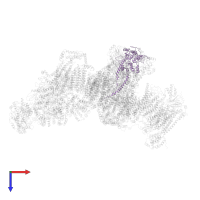 COMPLEX III SUBUNIT 4 / CYTOCHROME C1 in PDB entry 5j7y, assembly 1, top view.