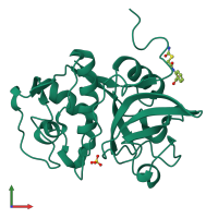 PDB entry 5j94 coloured by chain, front view.