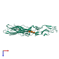 PDB entry 5j9h coloured by chain, top view.