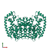 Farnesyl pyrophosphate synthase in PDB entry 5ja0, assembly 1, front view.