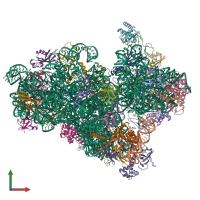 PDB entry 5jb3 coloured by chain, front view.