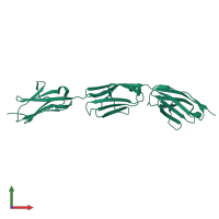 PDB entry 5jdd coloured by chain, front view.