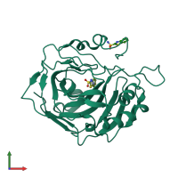 PDB entry 5je7 coloured by chain, front view.