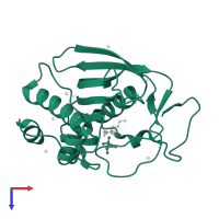 Peptide deformylase in PDB entry 5jf3, assembly 1, top view.