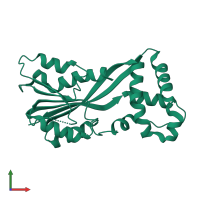 PDB entry 5jgj coloured by chain, front view.