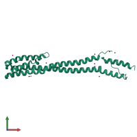 PDB entry 5jgp coloured by chain, front view.