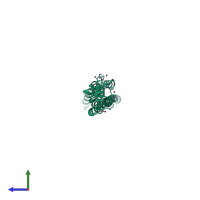 PDB entry 5jgp coloured by chain, side view.