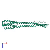 PDB entry 5jgp coloured by chain, top view.