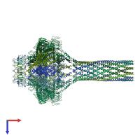 PDB entry 5jj3 coloured by chain, top view.