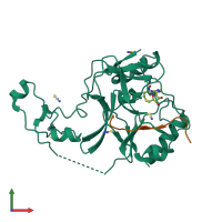 PDB entry 5jjy coloured by chain, front view.