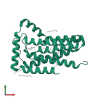 Phosphatidylglycerophosphatase B in PDB entry 5jki, assembly 1, front view.