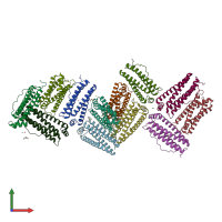 PDB entry 5jkl coloured by chain, front view.