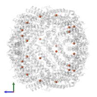 FE (III) ION in PDB entry 5jkm, assembly 1, side view.