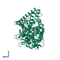 Aromatase in PDB entry 5jl9, assembly 1, side view.