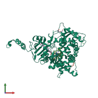 PDB entry 5jlc coloured by chain, front view.