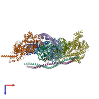 PDB entry 5jlh coloured by chain, top view.