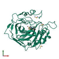 PDB entry 5jn7 coloured by chain, front view.