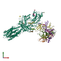 PDB entry 5jnx coloured by chain, front view.