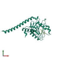 PDB entry 5joh coloured by chain, front view.