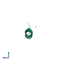 PDB entry 5joo coloured by chain, side view.