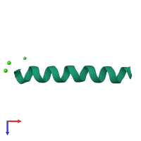 PDB entry 5joo coloured by chain, top view.