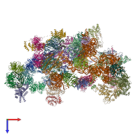 PDB entry 5jpq coloured by chain, top view.