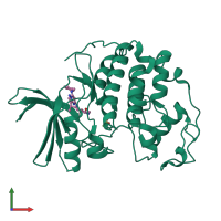 PDB entry 5jq5 coloured by chain, front view.