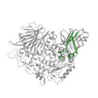 The deposited structure of PDB entry 5jqp contains 1 copy of Pfam domain PF17137 (Domain of unknown function (DUF5110)) in Probable alpha/beta-glucosidase agdC. Showing 1 copy in chain A.