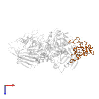 Glucosidase 2 subunit beta in PDB entry 5jqp, assembly 1, top view.