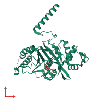 PDB entry 5jrj coloured by chain, front view.