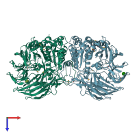PDB entry 5jrk coloured by chain, top view.