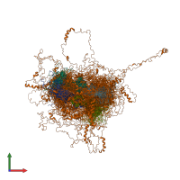 PDB entry 5jtl coloured by chain, ensemble of 20 models, front view.