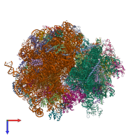 PDB entry 5juo coloured by chain, top view.
