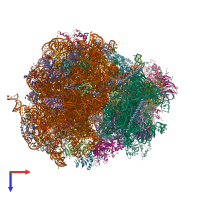 PDB entry 5jut coloured by chain, top view.