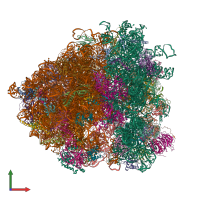 PDB entry 5juu coloured by chain, front view.