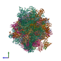 PDB entry 5juu coloured by chain, side view.