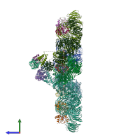 PDB entry 5juy coloured by chain, side view.