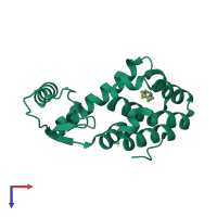 PDB entry 5jws coloured by chain, top view.