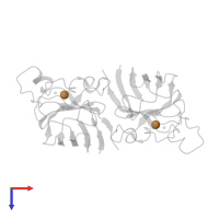 COPPER (II) ION in PDB entry 5k02, assembly 1, top view.